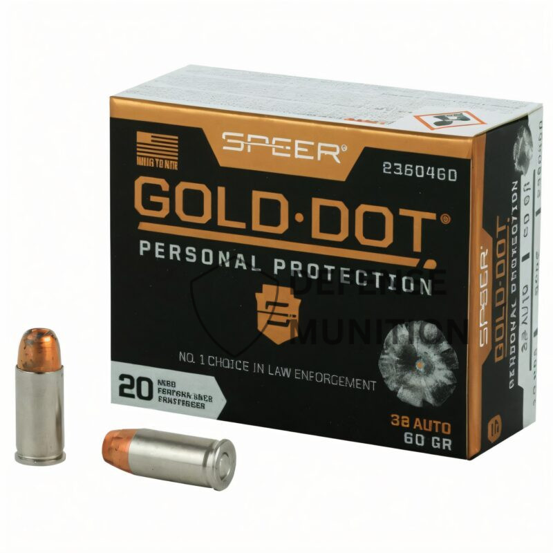 SPEER GOLD DOT .32 ACP 60 GR GDHP 960 FPS 20 RD/BOX