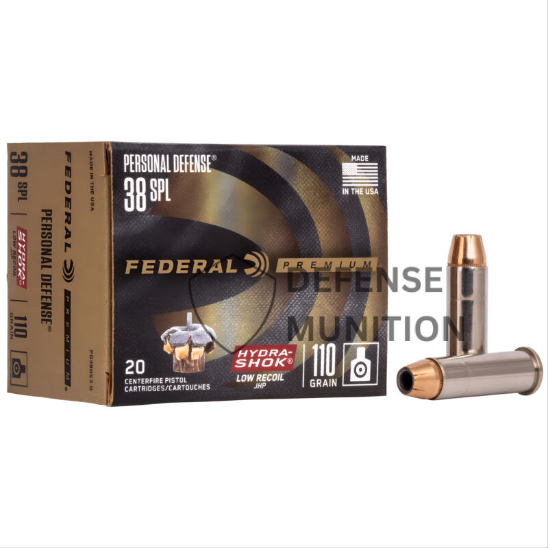 Federal Premium Personal Defense (LR) 38 Special 110 Grain Hydra-Shok Jacketed H